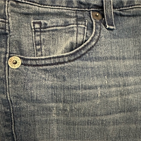 Guess Jeans Vintage 90s Womens Tapered Mid Rise Distressed 29 Medium Wash - Picture 6 of 16